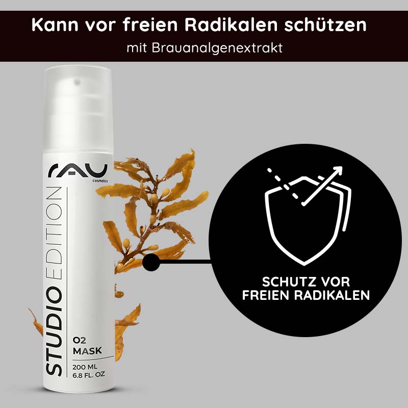 O2 Mask 200 ml duftende Maske mit Aloe Vera & Ginkgo Kräuterig, Kräuter, Pflanze, Flasche