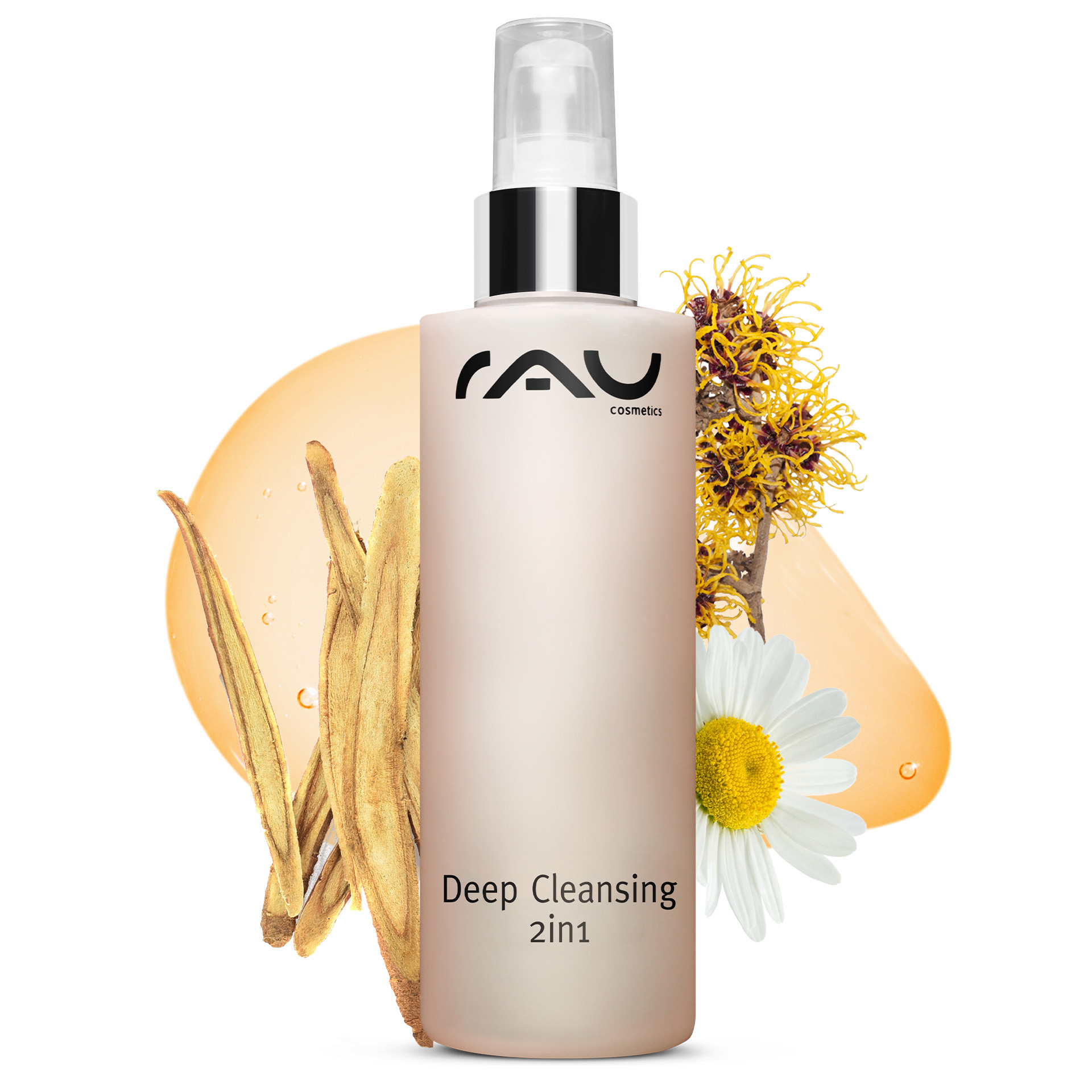 Deep Cleansing 2in1 200 ml 2in1 Gesichtswasser Flasche, Kosmetik, Parfüm, Lotion, Gänseblümchen