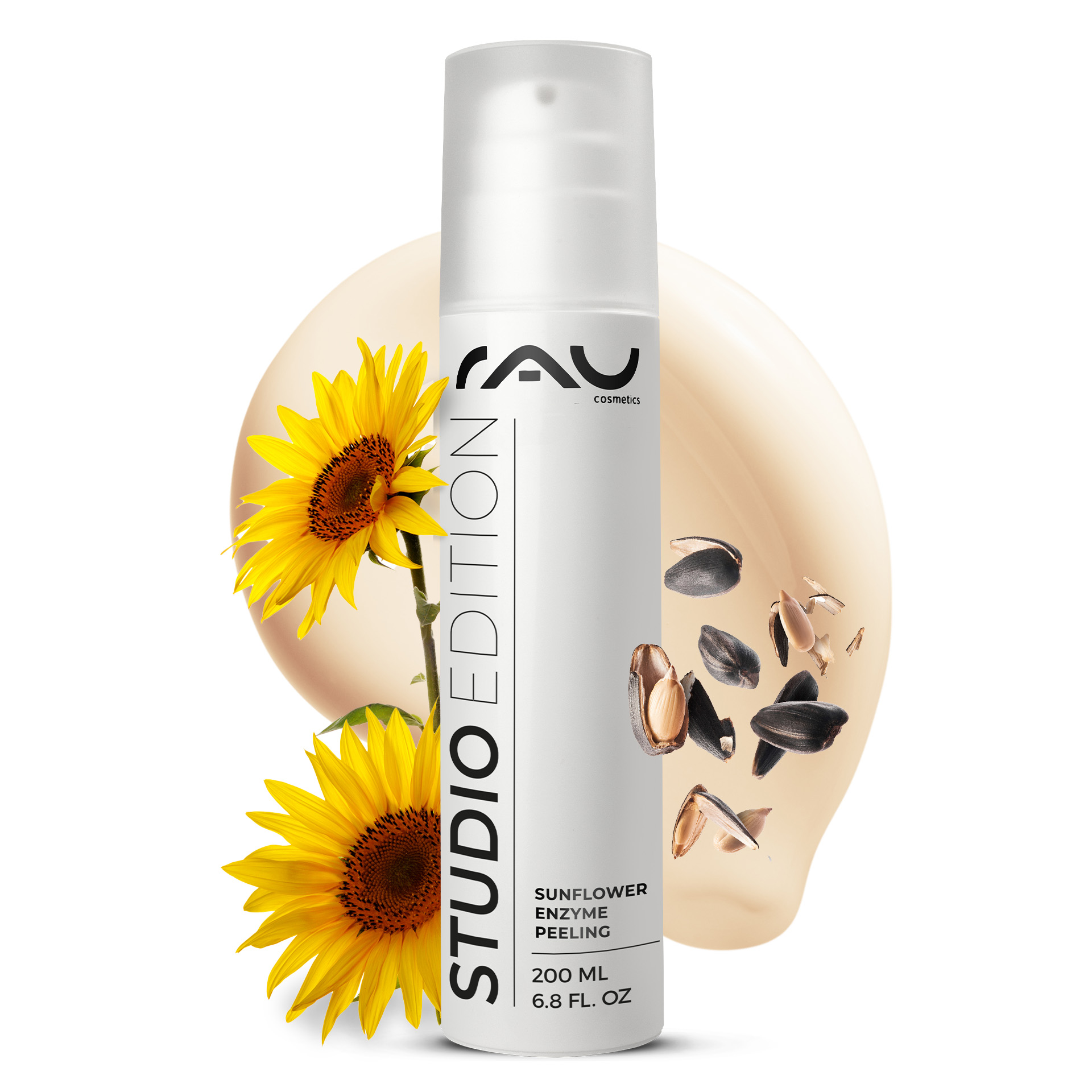 Sunflower Enzyme Peeling 200 ml Chemisches Enzymepeeling Kräuterig, Kräuter, Pflanze, Blume, Flasche