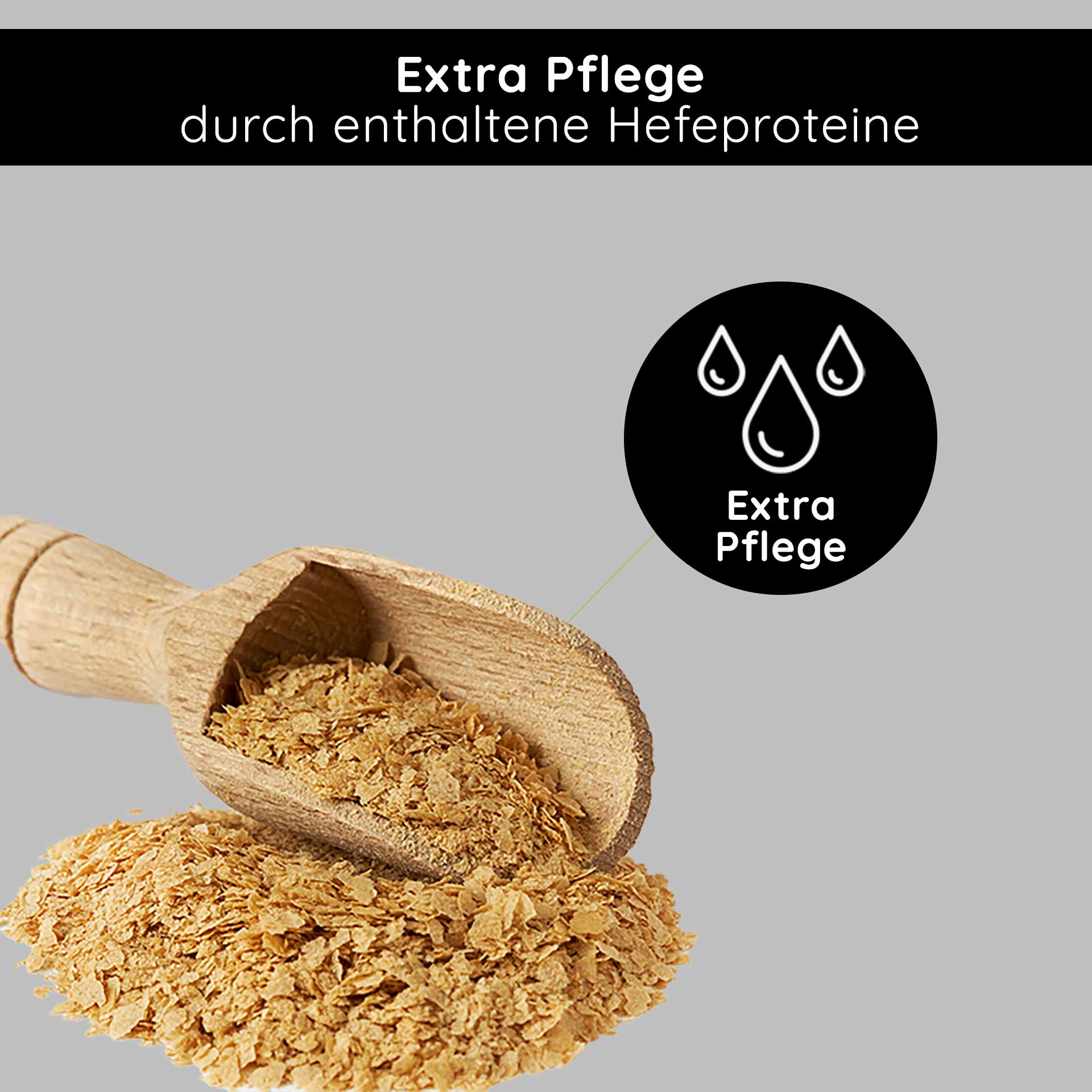 Sunflower Enzyme Peeling 50 ml Chemisches Enzymepeeling Messlöffel Peelingpuder mit Etikett, das die zusätzlichen Pflegevorteile von Hefeproteinen hervorhebt und die sanfte Hautpflege der Produkte von RAU Cosmetics betont.